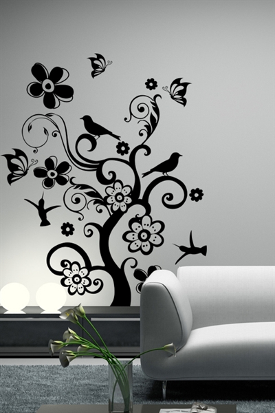 Bird and Butterfly Wall Art Decoration
