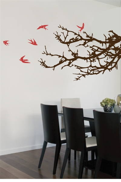 Branches and Birds Fresh Wall Art Design