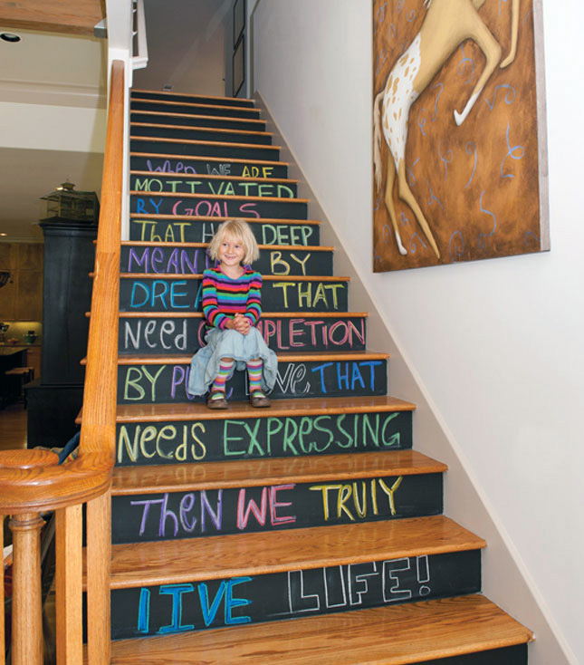 Chalkboard Stairs decals