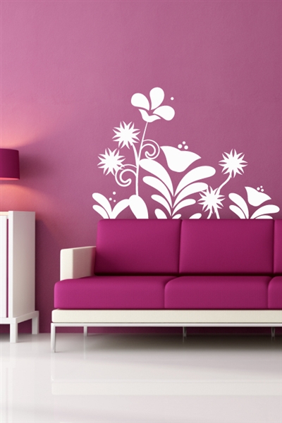 Graphic Floral Bouquet Wall Decals