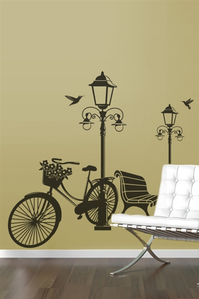 Lamp and Bicycle Amazing Wall Art Ideas