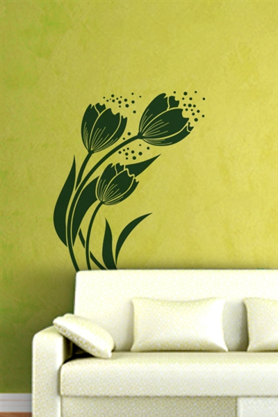 Lovely Flowers Interior Design Wall Art