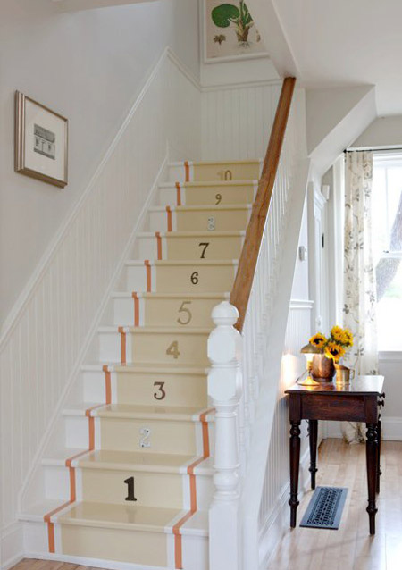 Numbered Stairs decals ideas