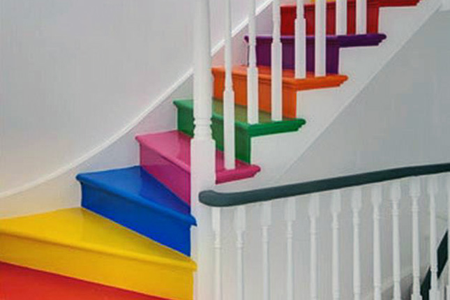 Rainbow Stairs decals idea