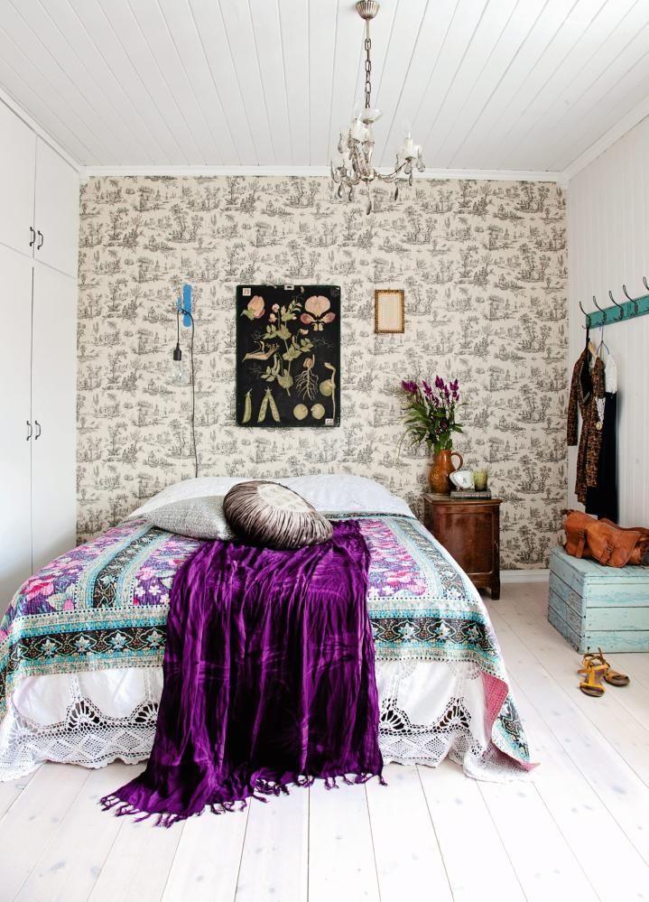 rustic bohemian bedroom
