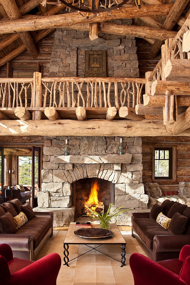 Stone Chimney Guest Room