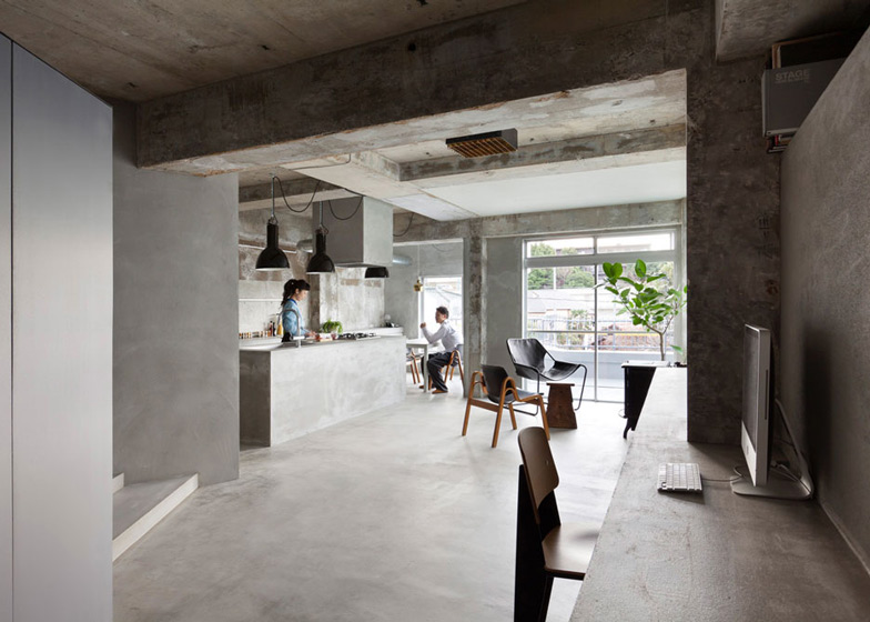 Bare concrete apartment by Airhouse Design Office