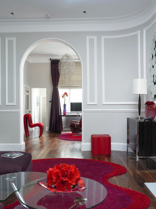 Living Room Red Color Decor Ideas