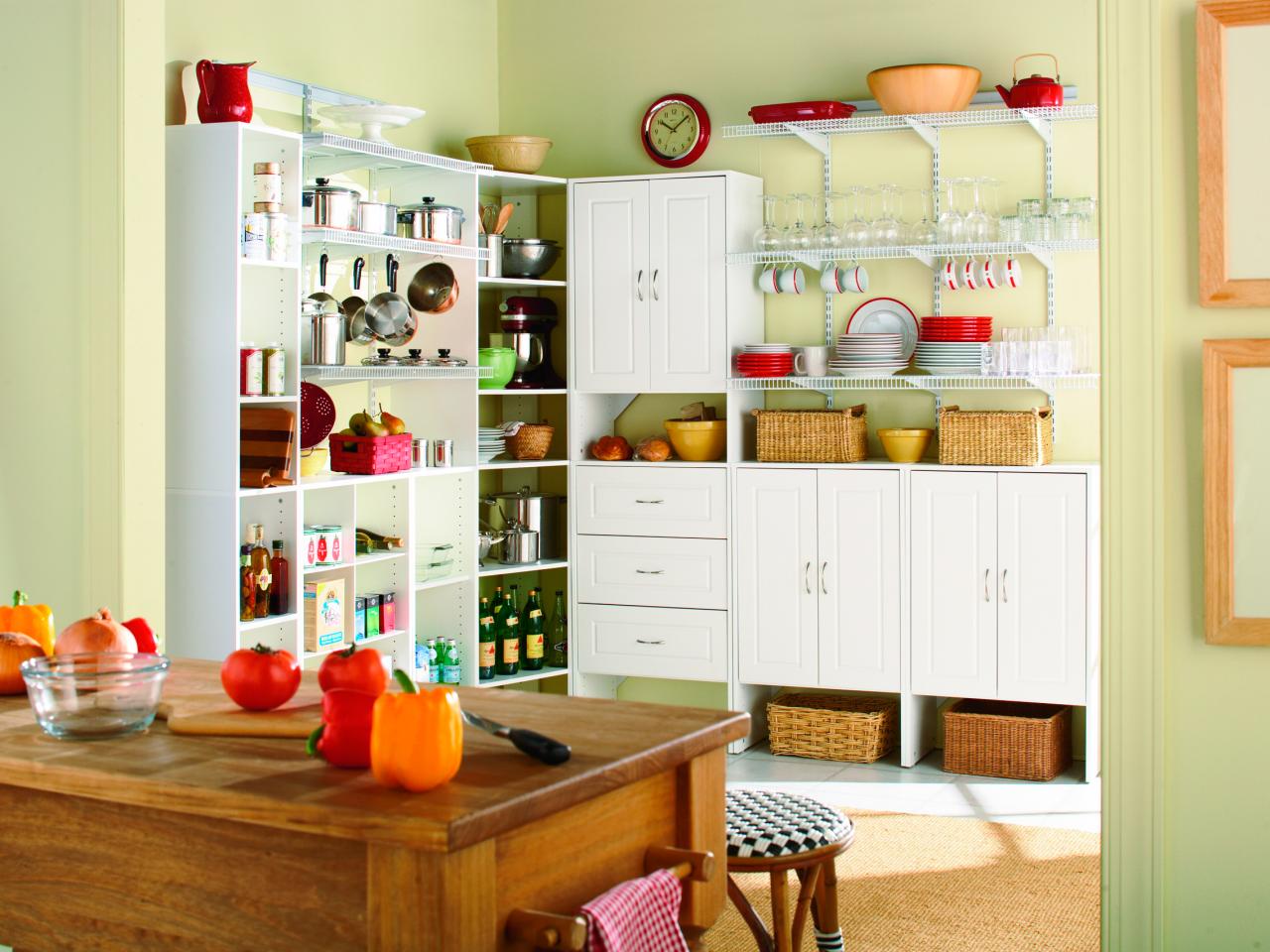 When a built-in pantry isn't available, a standalone unit makes great use of wall space.