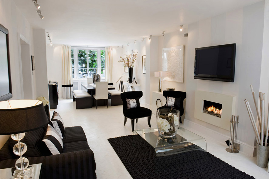 Ideas at the House: Black And White Living Room Interior ...