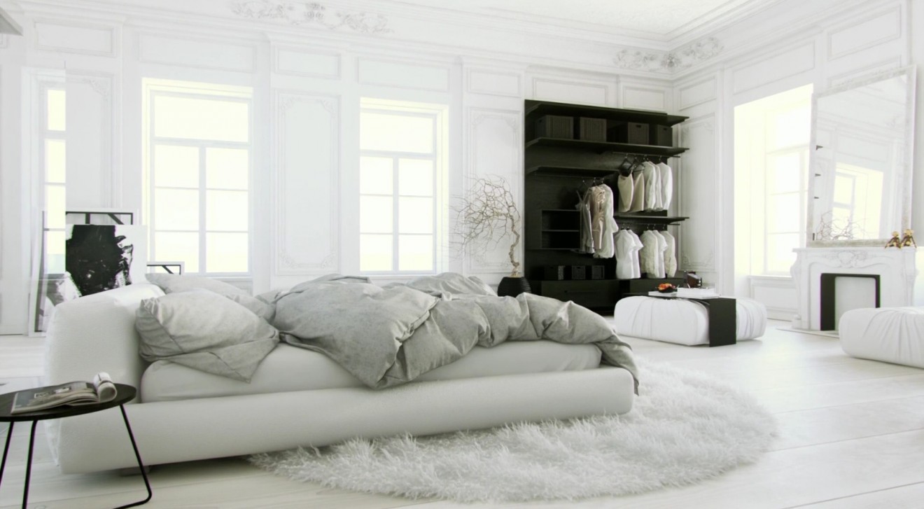 Cool White Bedroom Design Ideas