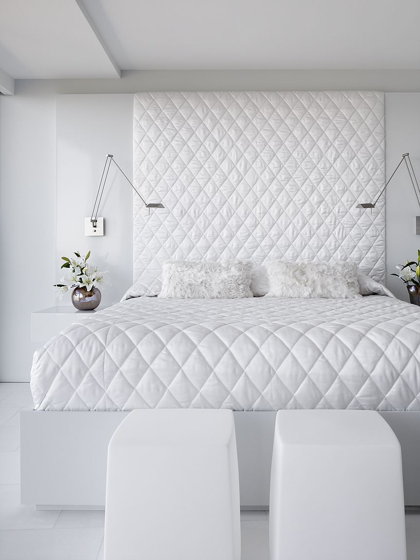 natural white bedroom apartment