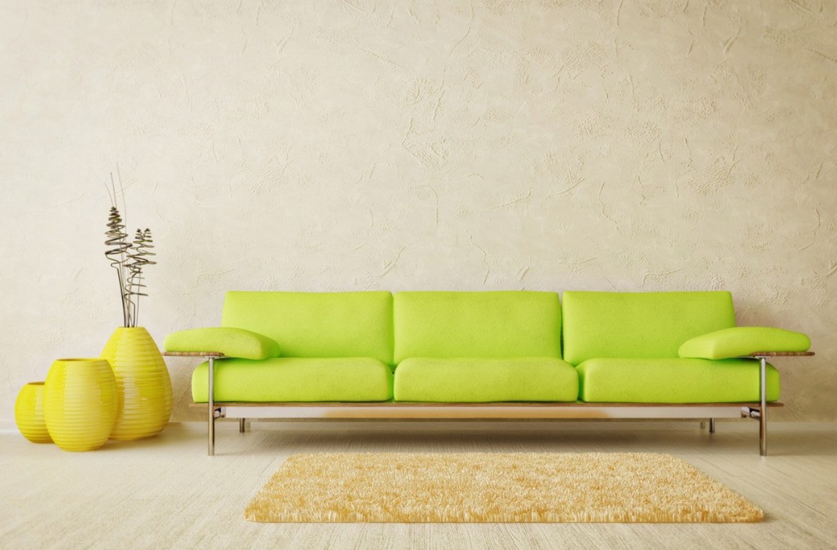 living room interior design ideas with green sofa