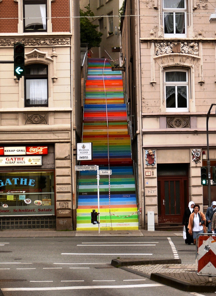 The Rainbow Colored Stairs of Wuppertal