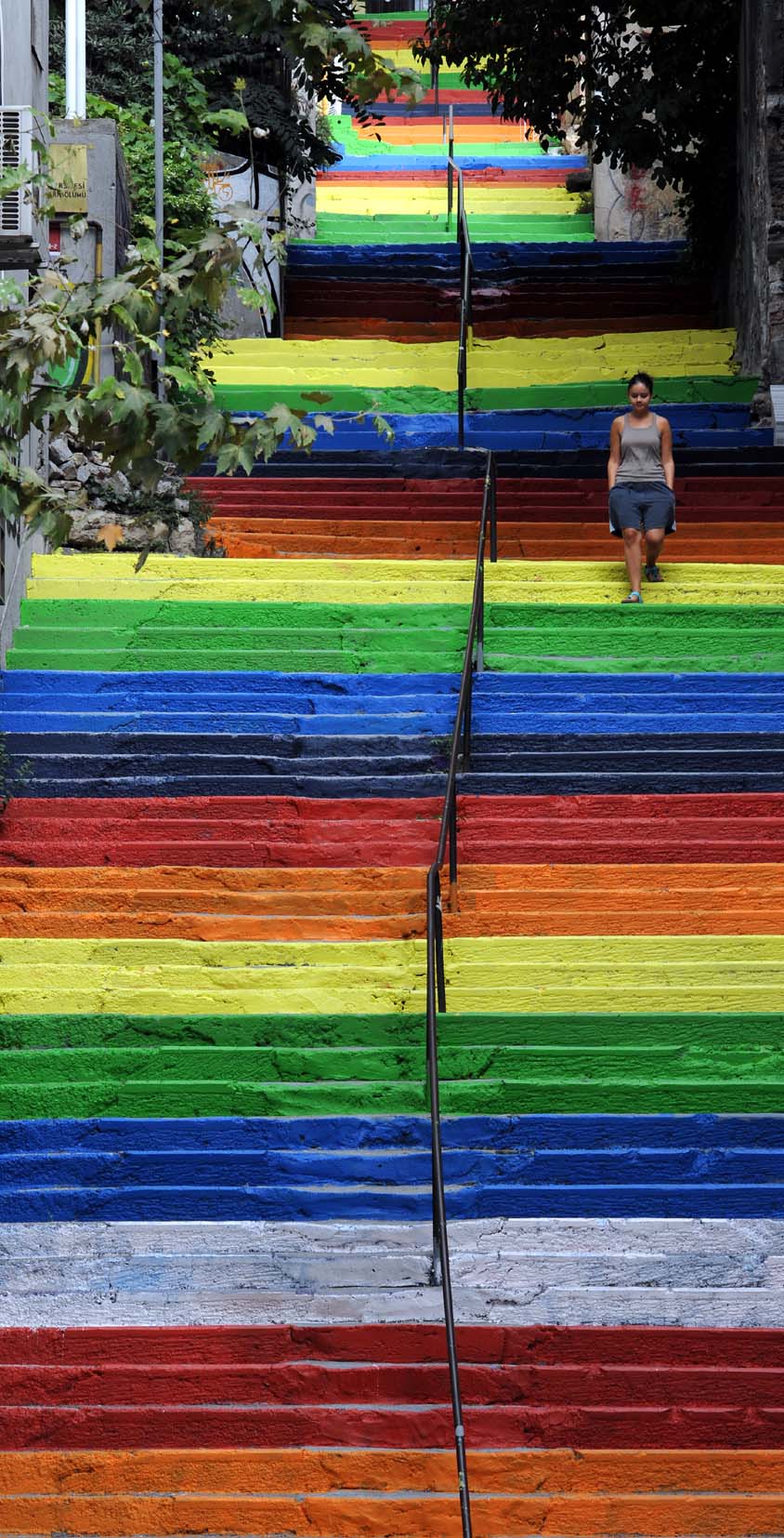 rainbow stairs istanbul