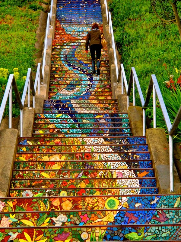 rainbow stairs san francisco