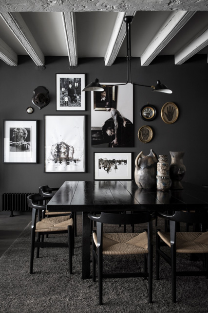 Black&White and gray interior design in Lyon