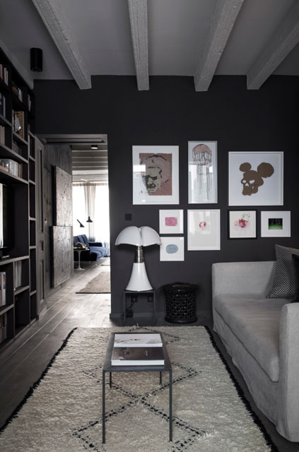 Dark living Room Interior Design