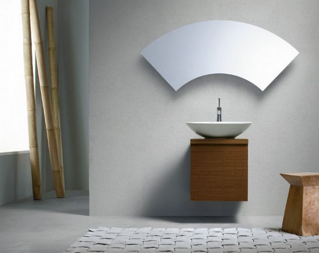 Fantastic Bathroom Mirror Beautiful Curved Shape