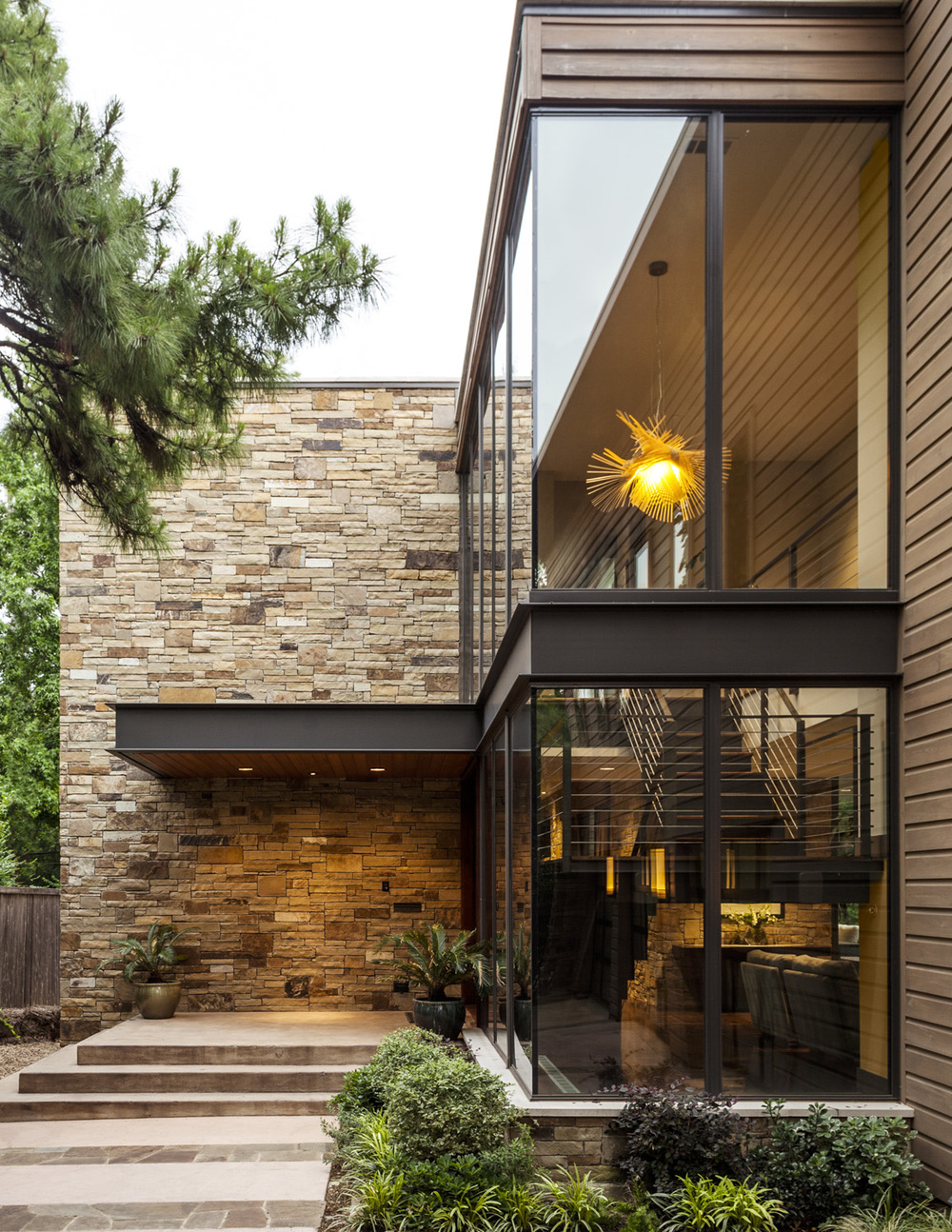 exterior home design with glass