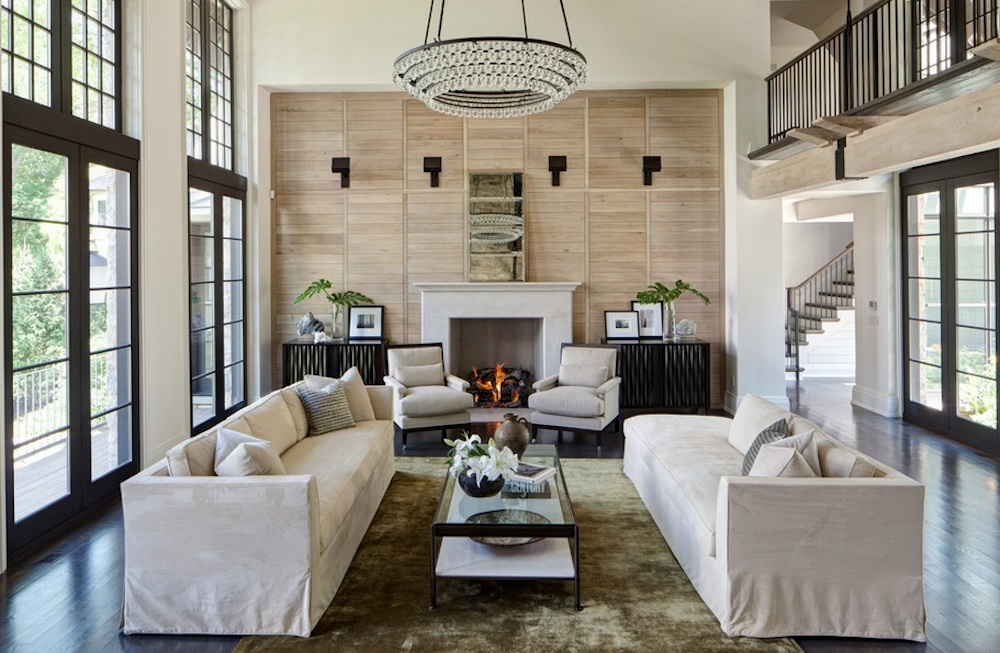 luxury symmetrical living room