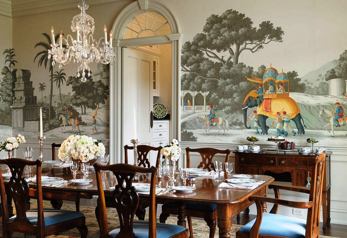 Indian Style Wallpaper Dining Room