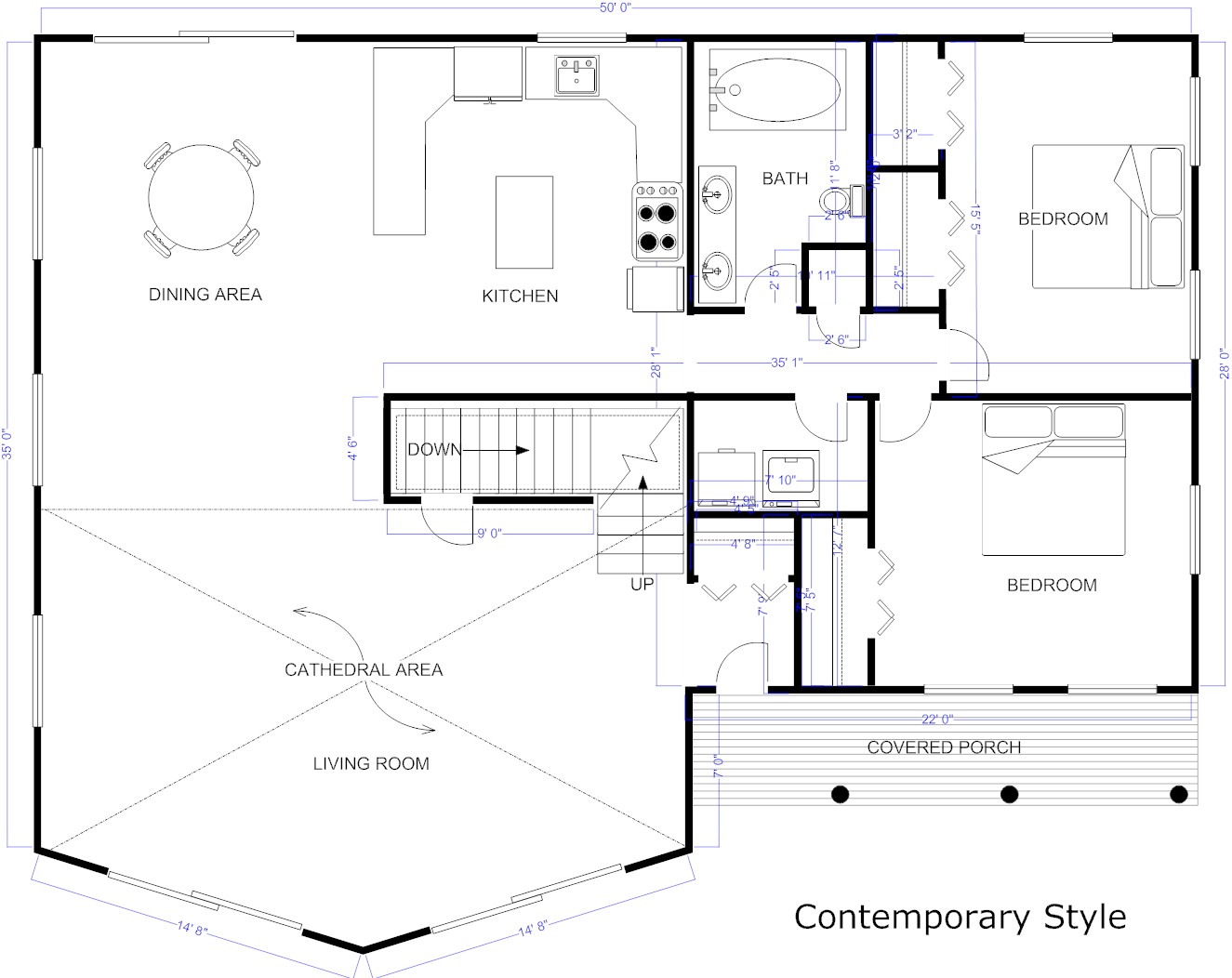 house design blueprint example