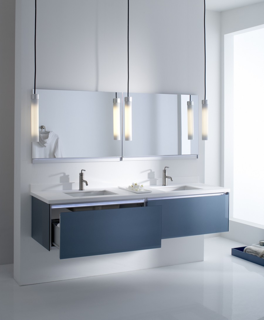 Tranquil Vanity Style Glass Bathroom Cabinets