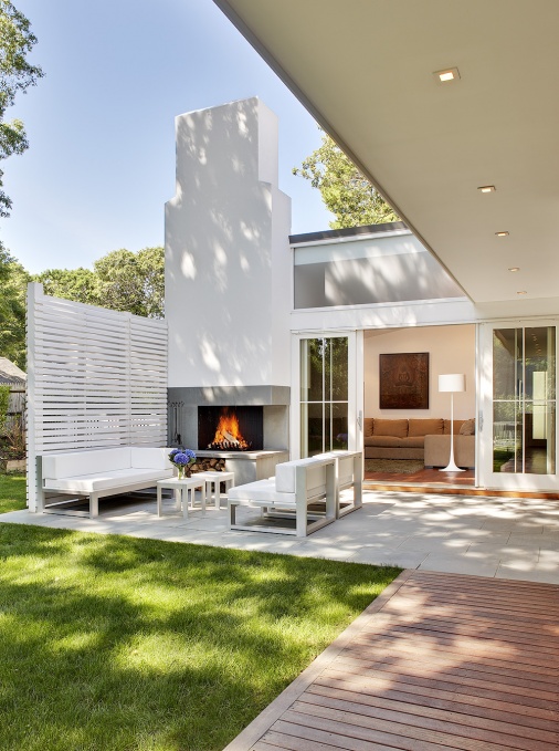 modern outdoor fireplace designs