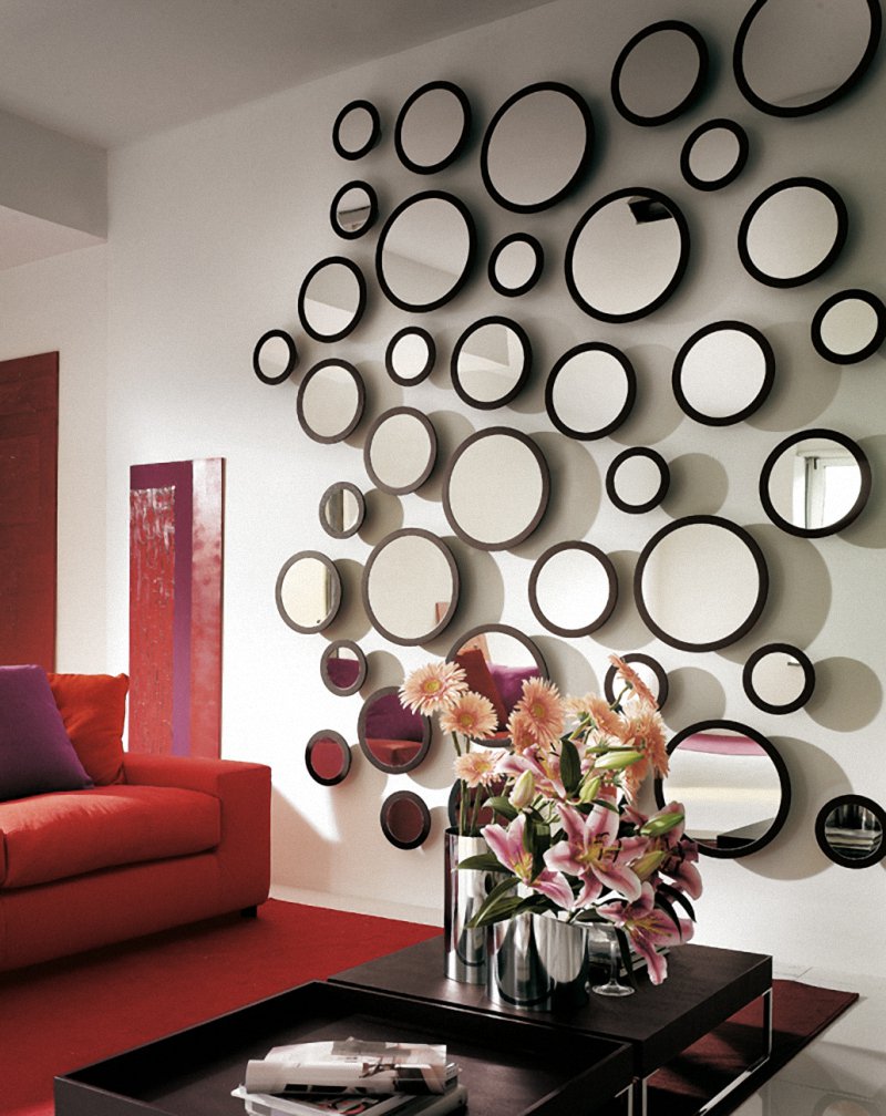bubble wall mirrors unique home decor
