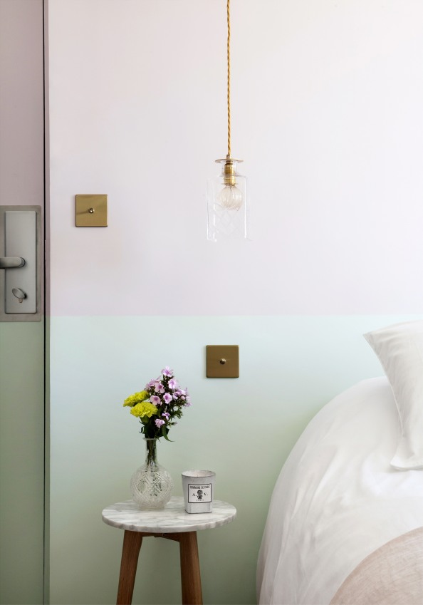 Bedroom Decor With Lamp and Small Pot