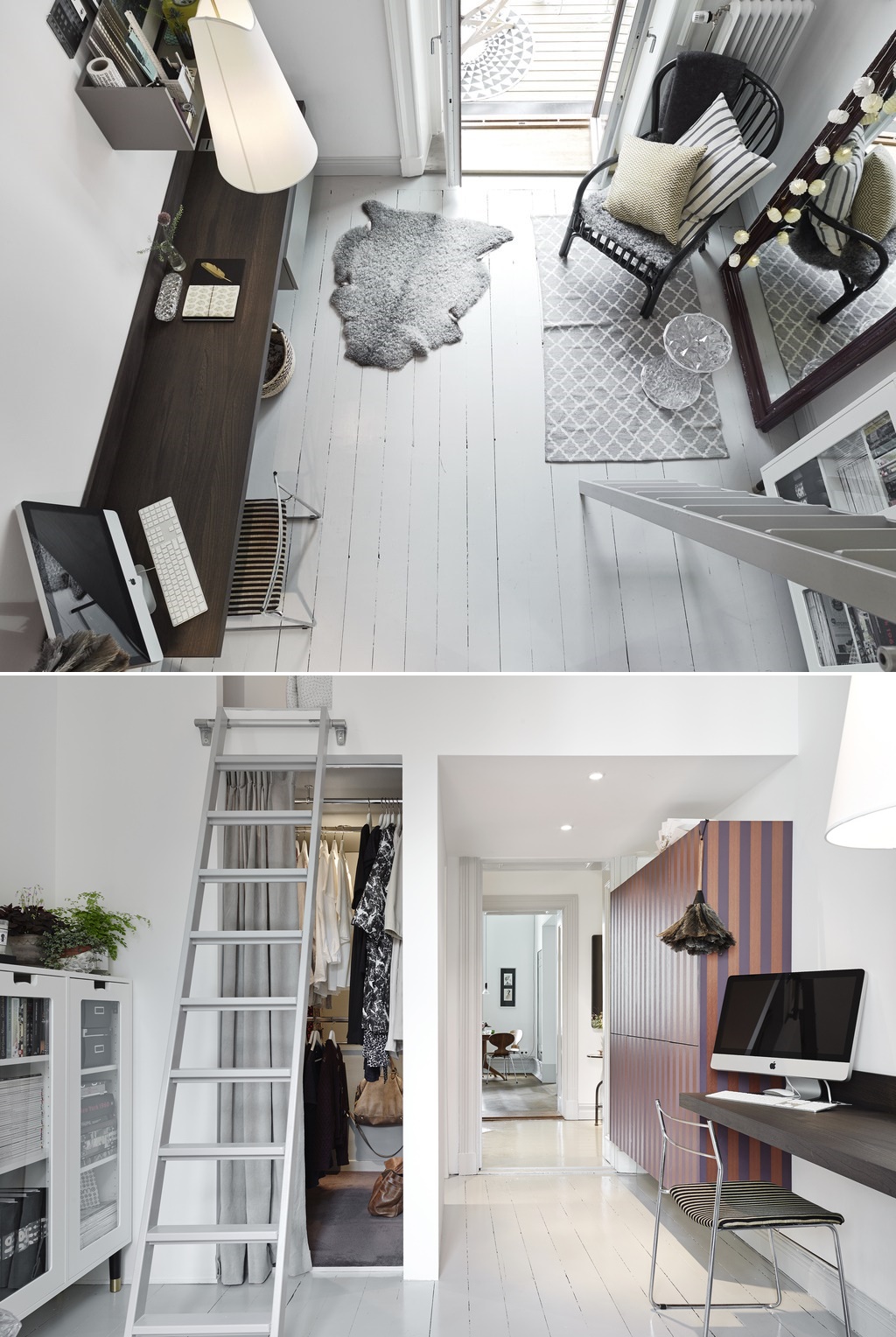 Small Space Office Design in Swedish Apartment