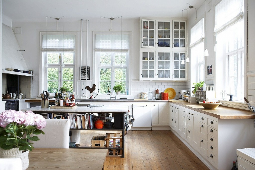 Great Swedish Kitchen Design Marvelous White Wall Cabinets