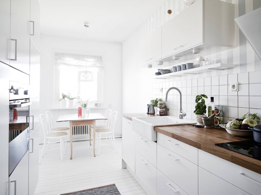 light and white Scandinavian style kitchen