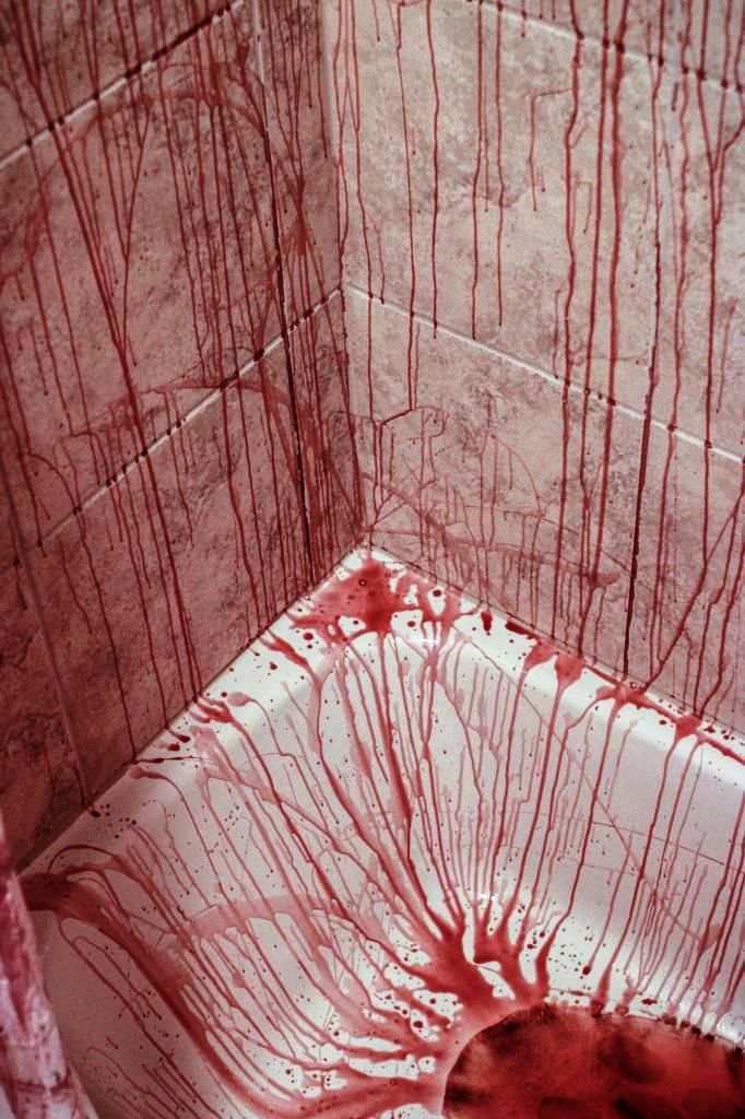 Bathroom Red Decor For Halloween