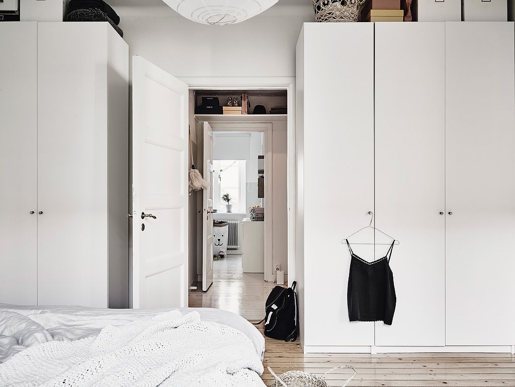 Bedroom Closet White Scandinavian Decor