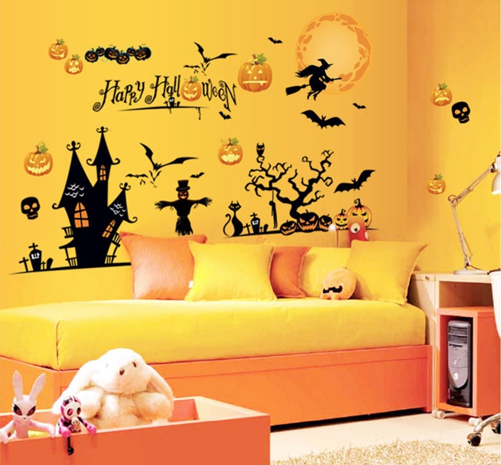 Halloween Decoration Wall Art Kids Room DIY Mural