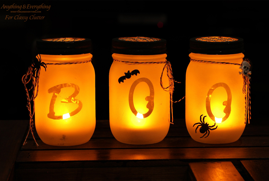 Halloween mason jars decoration
