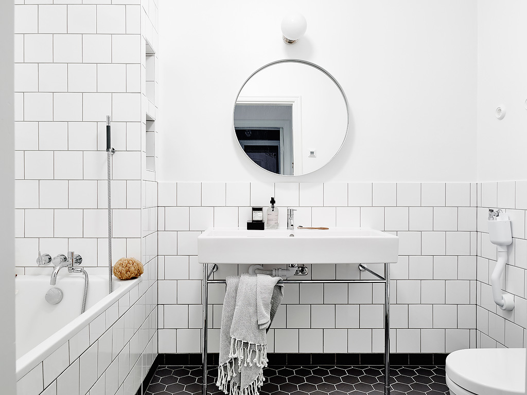 scandinavian bathroom mirror