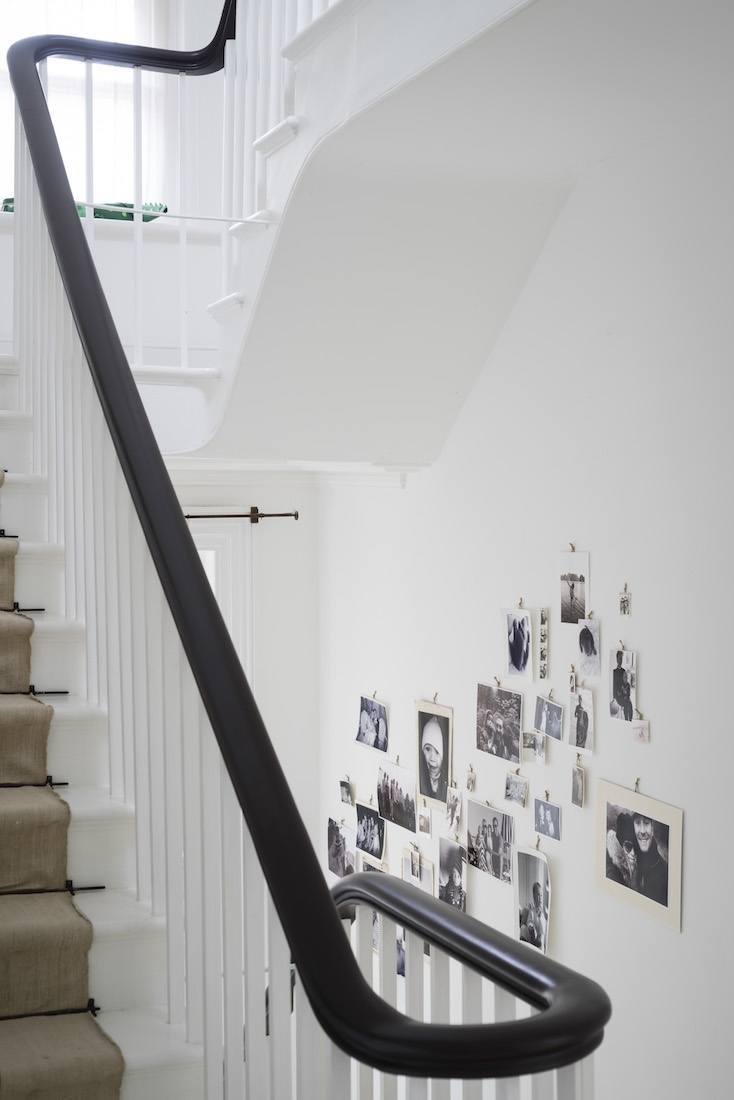 wall frames up stairs