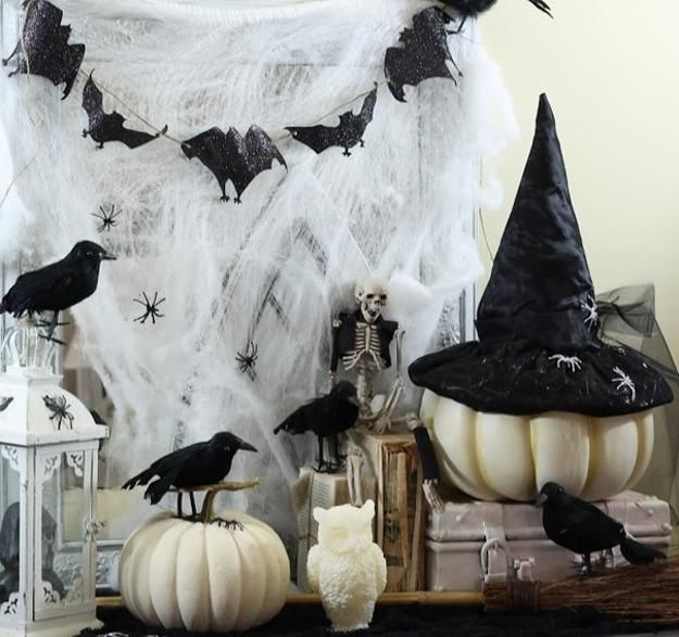 Black and white halloween decoration