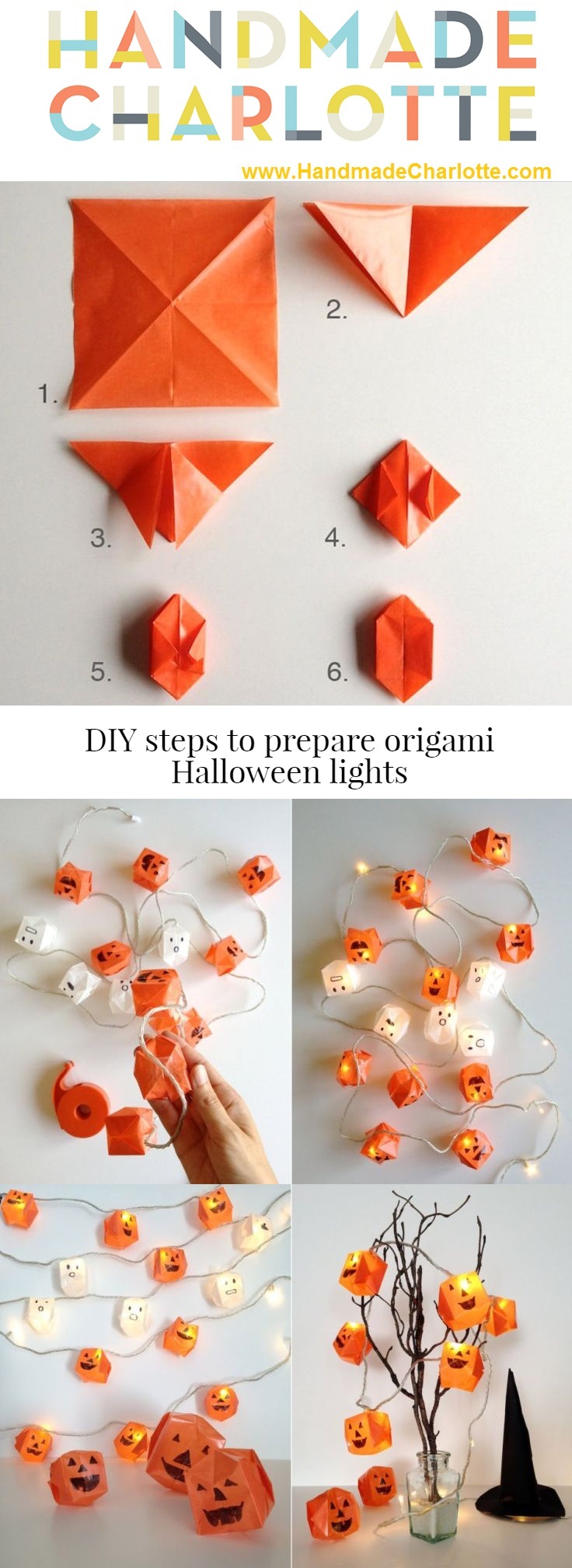 DIY Prepare Origami Halloween Lights