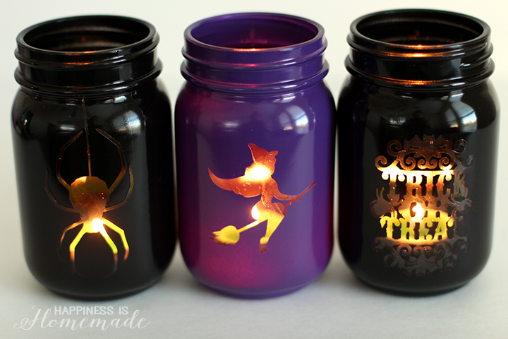 Easy Halloween Mason Jar Luminarias Lantern Decorations