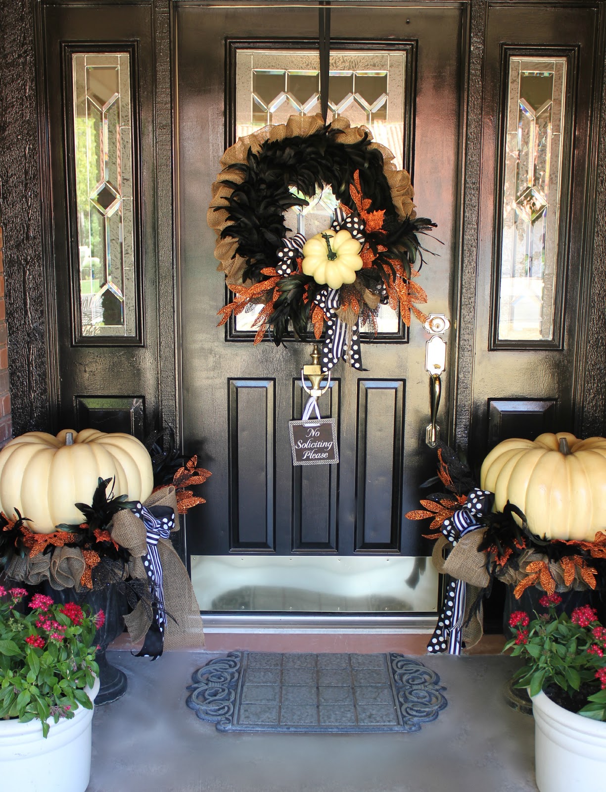Fall Front Porch halloween decorations