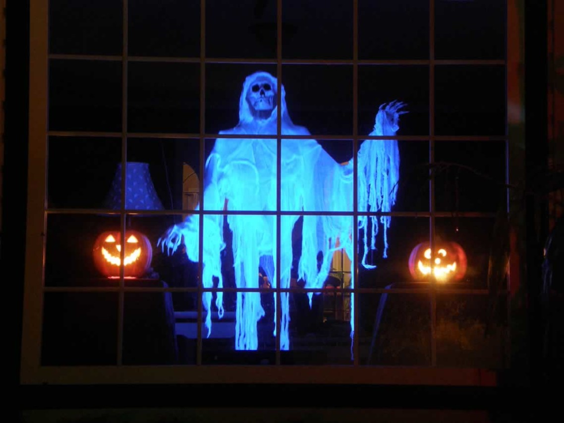 Ghost Window Halloween Decorations outdoor