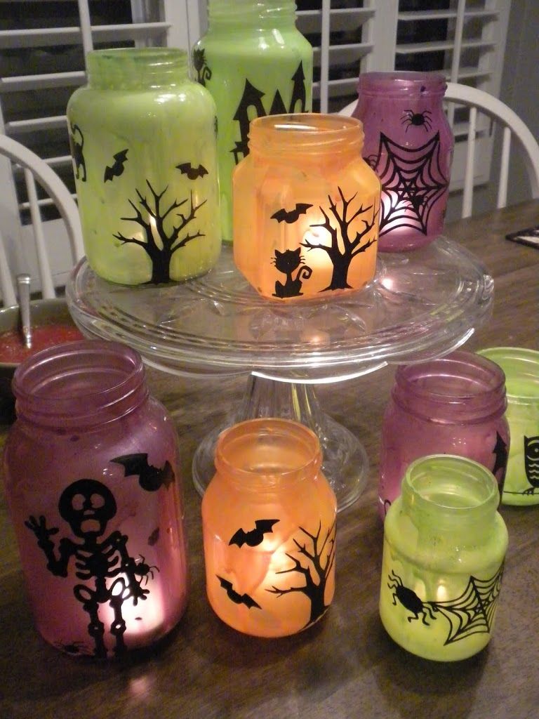 Halloween Crafts with Glass Jars