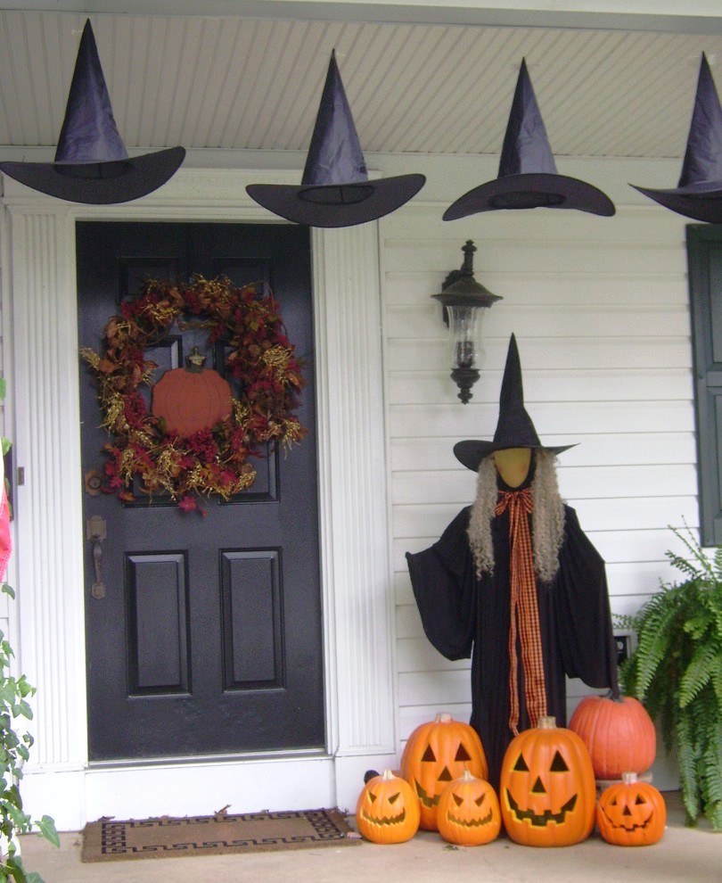 entry door porch halloween
