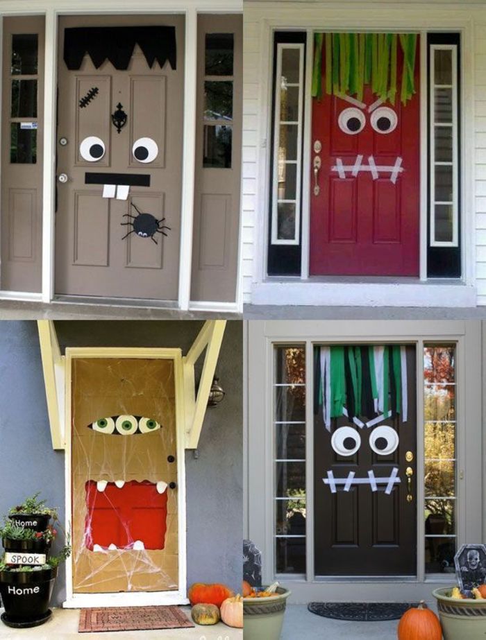 front door DIY halloween decorations