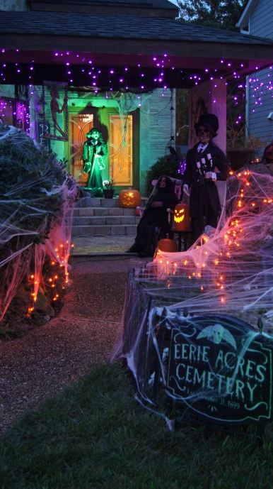 halloween decorations spider web outdoor lights