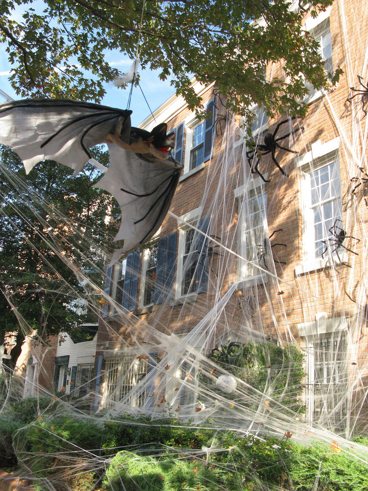 spider webs halloween outdoor decorations